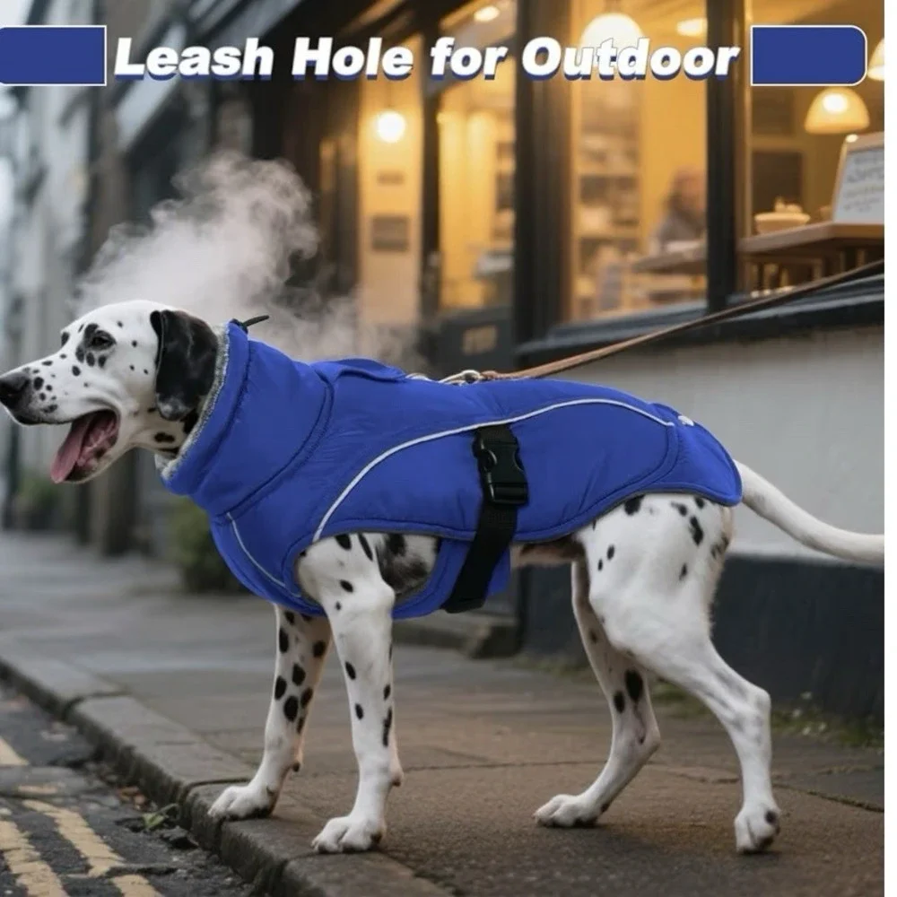 Winter  Dog‎ Coat - Thick Fleece Lined Reflective Winter Jacket, Size XL